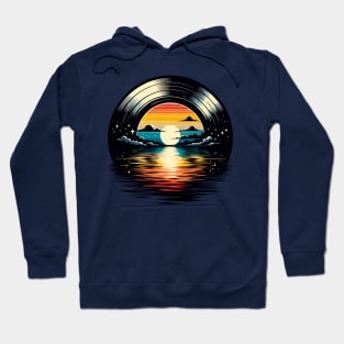 Retro Sunset Vinyl Hoodie